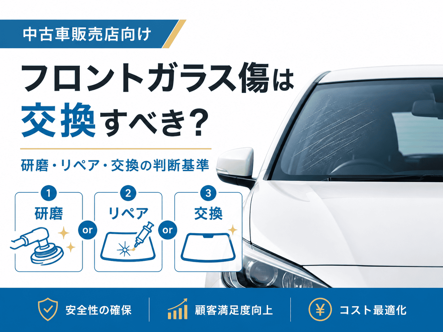 フロントガラス傷は交換すべき？